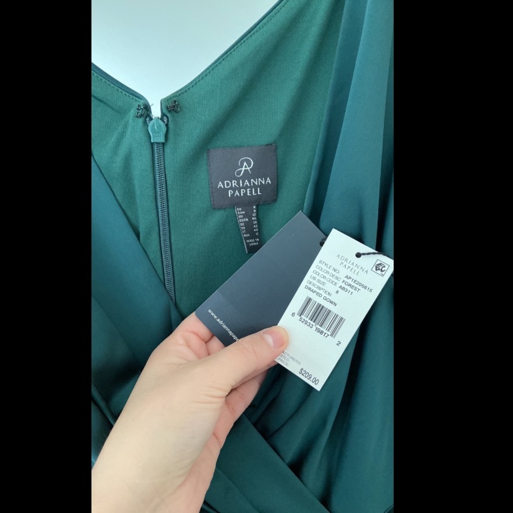 Adrianna Papell drape gown NWT - Picture 5 of 7